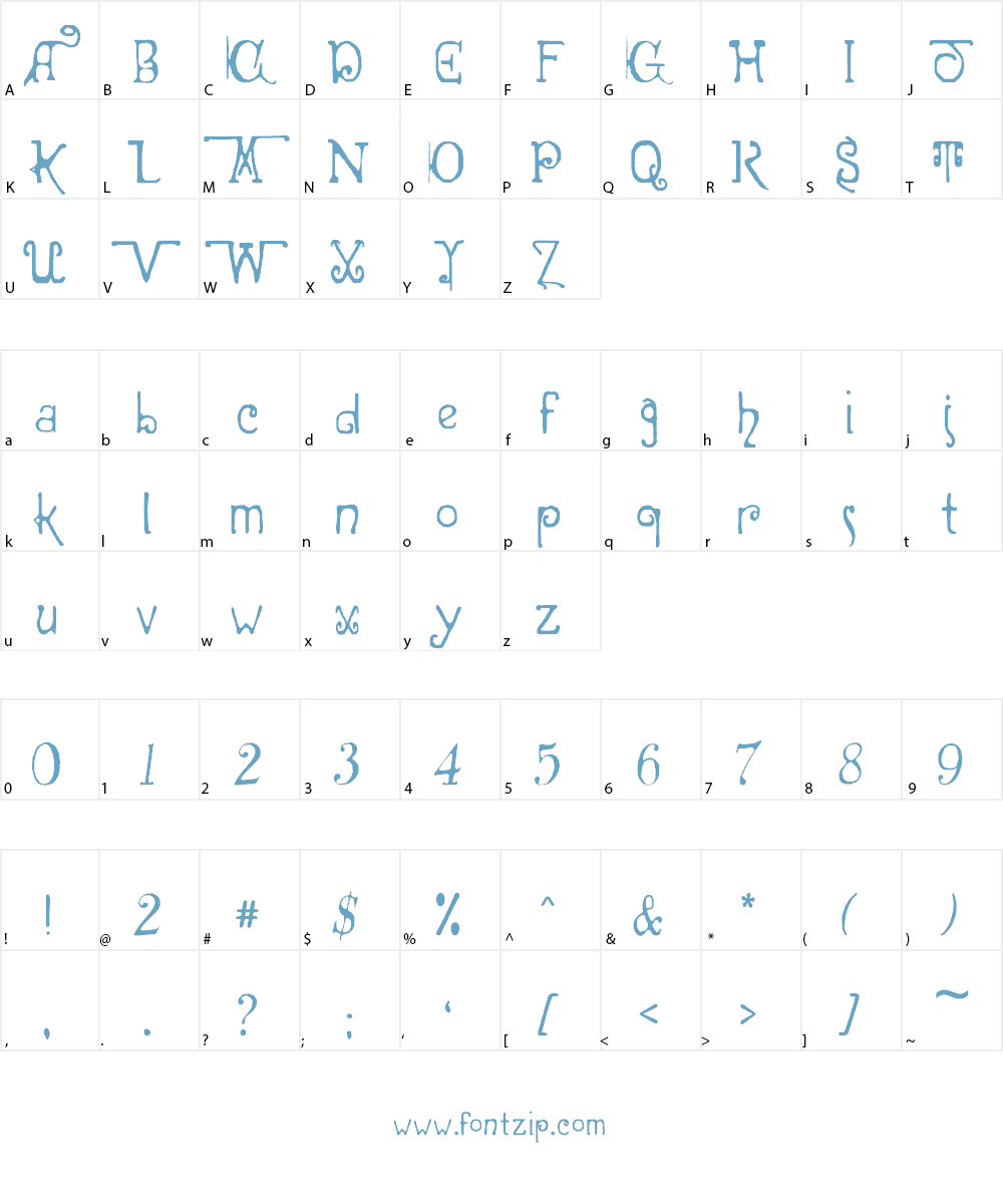 Old Gorgeous Font Character